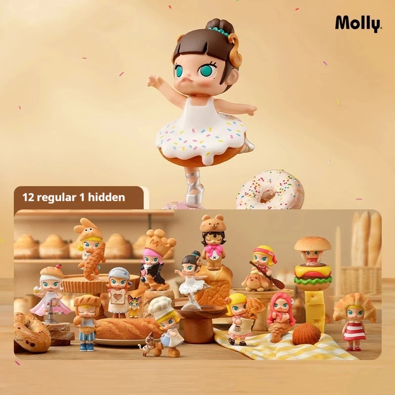 in stock Molly Baking Time Carb Lover Series Blind Box Molly Breadhead Figurine Doll Mystery Collection Decoration Pvc Toy Gifts