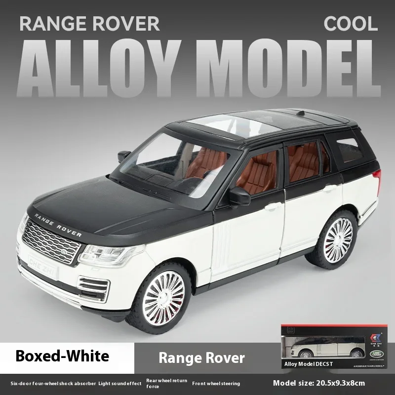 1:24 Land Rover Range Rover SUV Alloy Model Car Diecasts Metal Casting Pull Back Sound and Light Car Toys For Children Vehicle