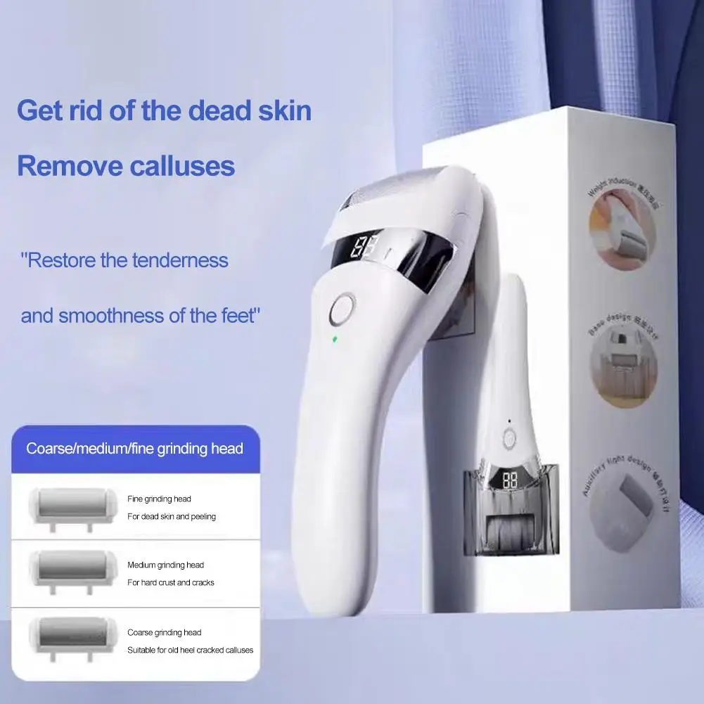 Voet Bestand Pedicure Machine Eelt Remover Oplaadbare Grinder Hak Huidverzorging Voet Dode Polijstmachine Scrubber Gebarsten Gereedschap K2R2