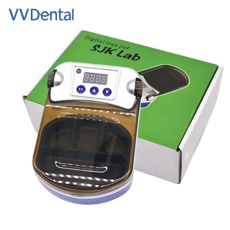 VV Dental 4 Slot Dental Digital Wax Pot Accurate Temperature Control for Heat Composite Material Portable Dental Lab Equipment