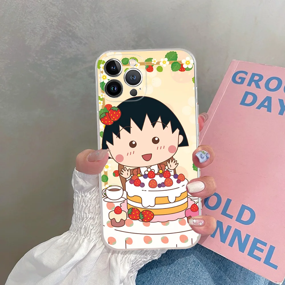 Catoon Chibi Maruko Chan   Phone Case For iPhone 15 14 11 12 13 Mini Pro XS Max Cover 6 7 8 Plus X XR SE 2020 Funda Shell