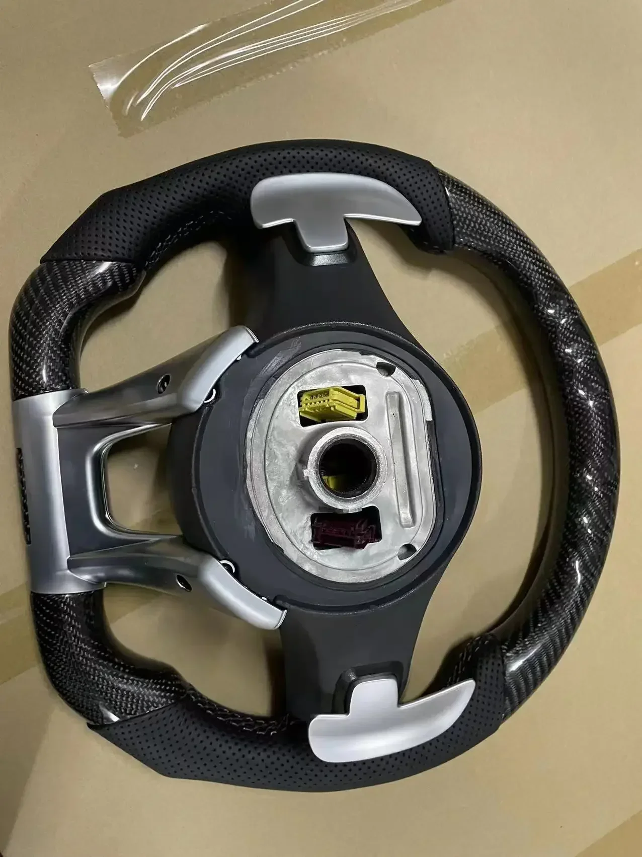 High Quality Carbon Fiber Car Part Steering Wheel With LED For E Class W213 E63 E63S 2017 Perfect Fitment