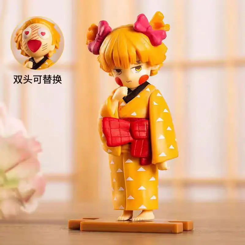 Anime Demon Slayer Blade Flower Street Chapter Bag Charcoal Jiro My Wife Shanyi Handmade Model Doll Desktop Ornament Gift Toys