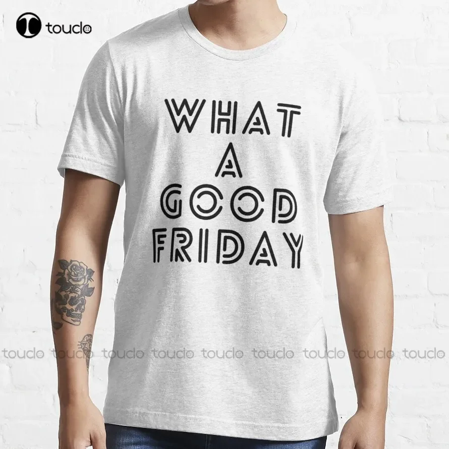 What A Good Friday, April 15 Good Friday   T-Shirt T Shirts For Men Graphic Cotton Outdoor Simple Vintag Casual T-Shirt Xs-5Xl