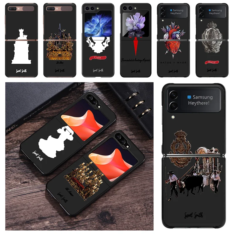 New Trend Phone Case For Samsung Galaxy Z Flip 6 5 4 3 Flip6 Flip5 Flip4 Virgin Mary Jesus Church Black Hard Matte Back Cover