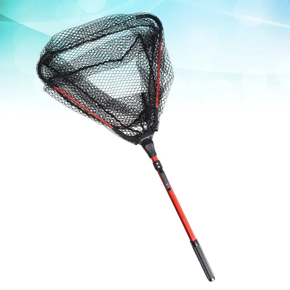 

Foldable Fishing Net Aluminum Alloy Mini Collapsible Fish Landing Mesh for Shore Boat Angling Tool