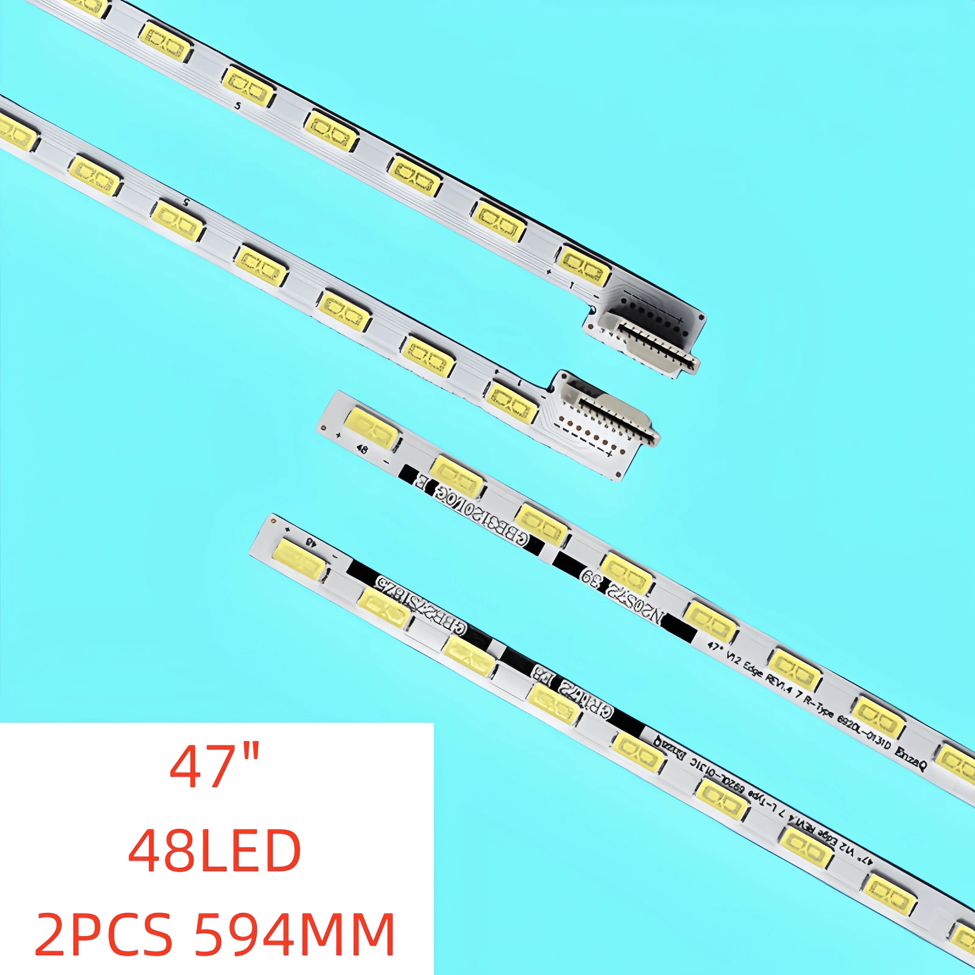 2pcs/set New LED Backlight Strip For LG 47LM580T 47LM6200 Changhong LED47A4 47'' V12 EDGE REV1.4 7 L-R-TYPE 6920L-0131C0103D