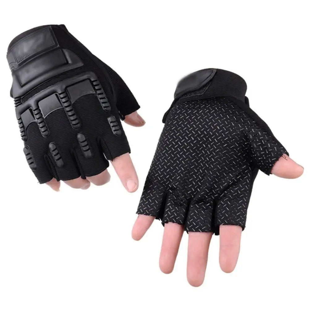 1 Pair High Quality Motorcycle Gloves Anti-Slip Half Finger Mittens Wear-Resistant Fingerless Men\'S Gloves