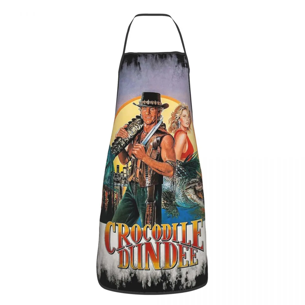 Crocodile Dundee Apron Chef Cooking Baking Tablier Waterproof Bib Kitchen Cleaning Pinafore for Women Men Painting