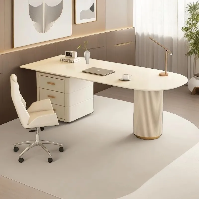 Rock slab boss office computer beauty salon medical beauty consultation reception desk