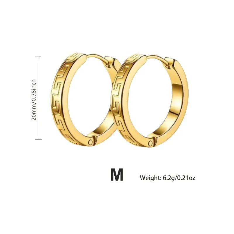 Light Luxury 18K Gold Plated EarringsHypoallergenic 316LStud Earrings14mm Delicate EarringsAnti-Wear and Anti-FadeUnisex Jewelry view 5