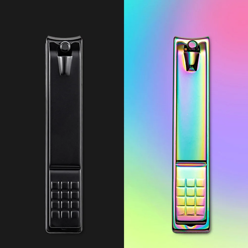 مجموعة ماكينة تشذيب الأظافر من الفولاذ المقاوم للصدأ مكونة من 6 قطع، تصميم مريح ومتين، أدوات مانيكير للعناية بالأظافر، أسود ملون