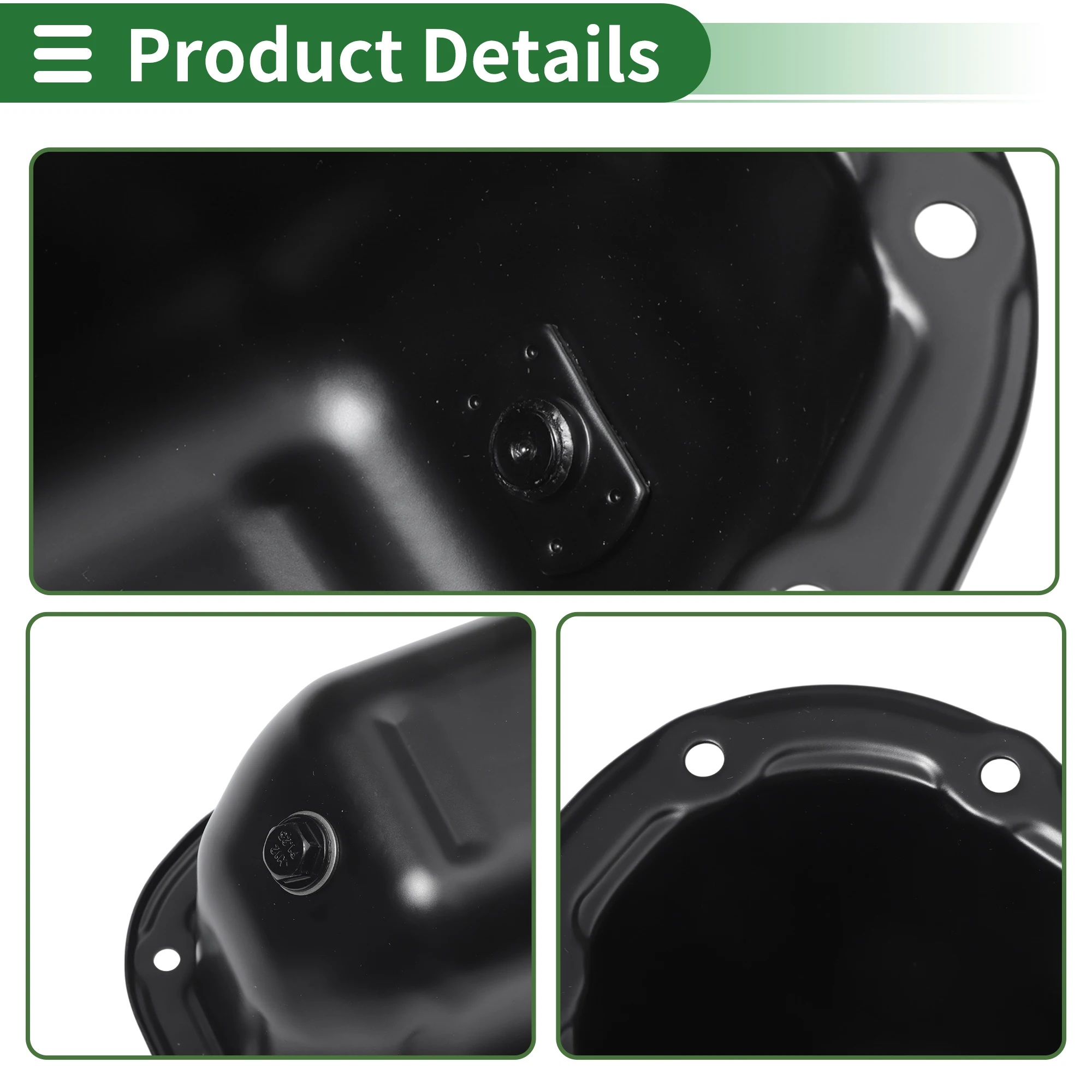 

UXCELL No121020S010 Масляный поддон двигателя Масляный поддон поддона трансмиссии для Toyota Tundra 2007-2021 Железный черный