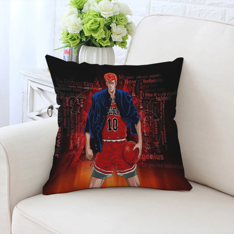 

Anime S-Slam Dunk Cover for Pillow Cases Decorative Aesthetic Room Decoration Luxury Cushion Cover Pillowcase 45*45 Home Decor