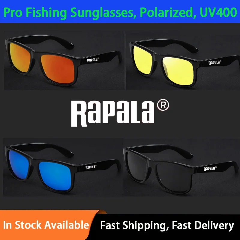 RAPALA 100% Polarized Fishing Glasses Outsports Sunglasses UV protection Anti-blue Light Clearly Vision Fishing Cycling Hiking