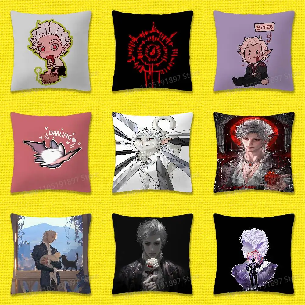 

B-Baldurs G-Gate 3 Astarion Throw Pillow Case For 55x55cm 40x40cm 45x45cm 50x50cm 30x30cm Square Office Pillowship Cover