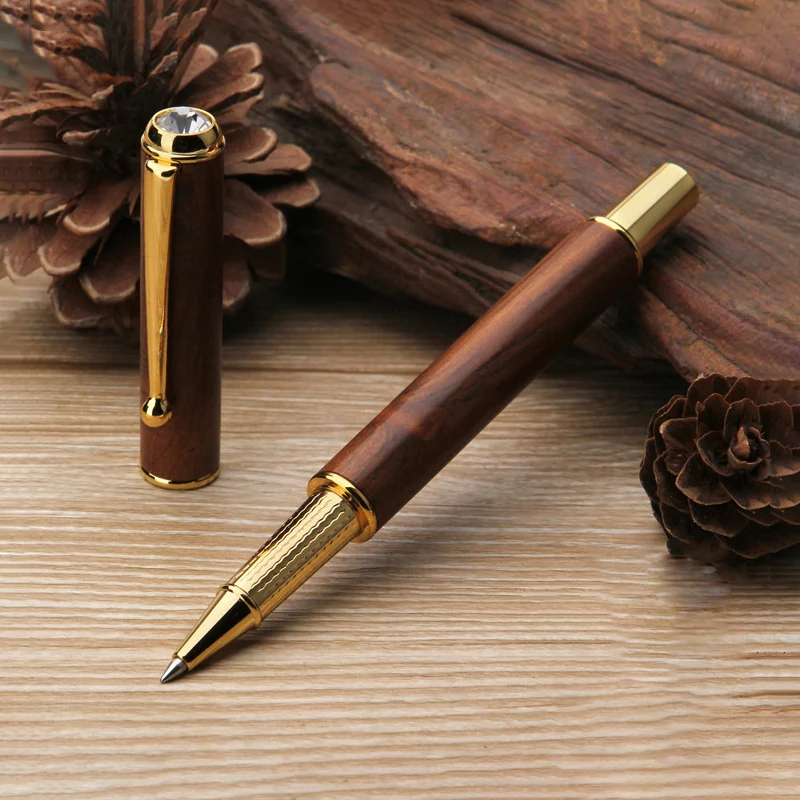 MahNestBusiness-Stylo à bille en bois rétro, stylo plume signature, fournitures d'écriture pour étudiants, école, bureau, coréen, 0.5mm