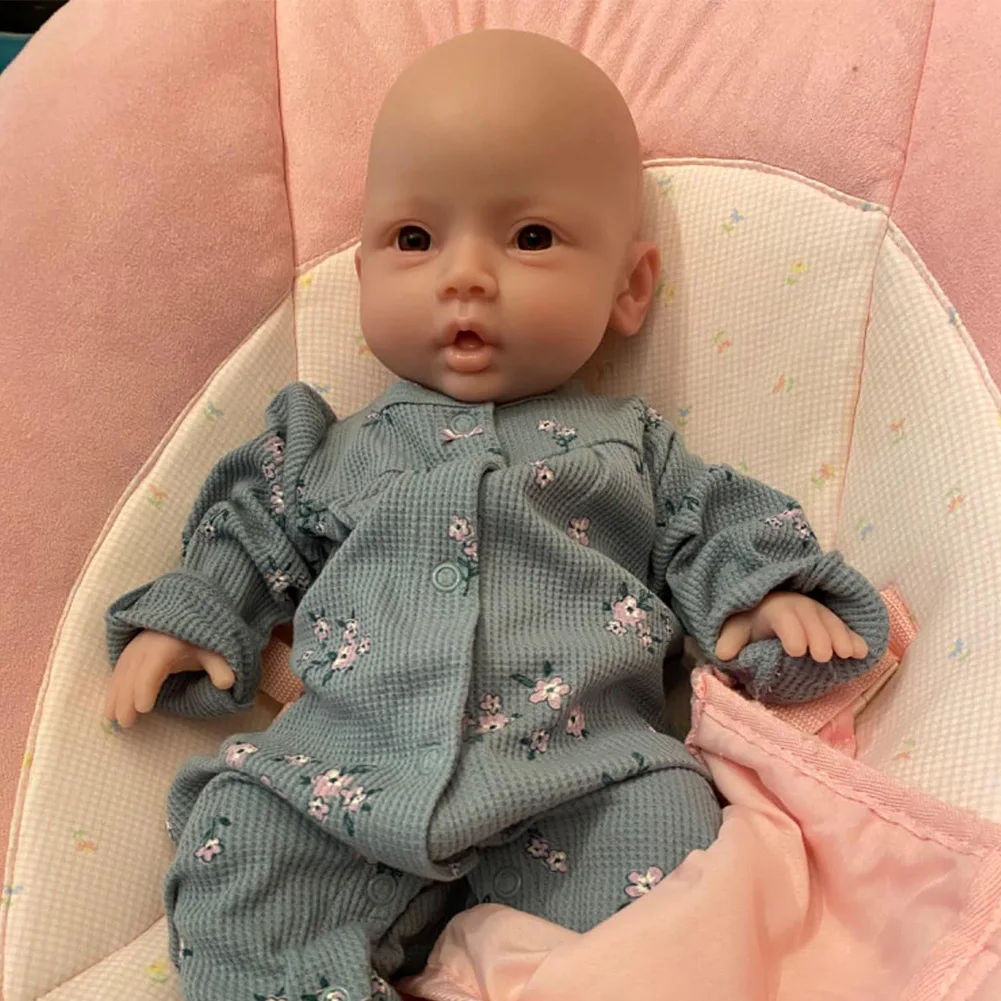 47cm Lifelike Full Silicone Reborn Baby Doll 3.2KG Soft Body Newborn Gift for Girls Collectible