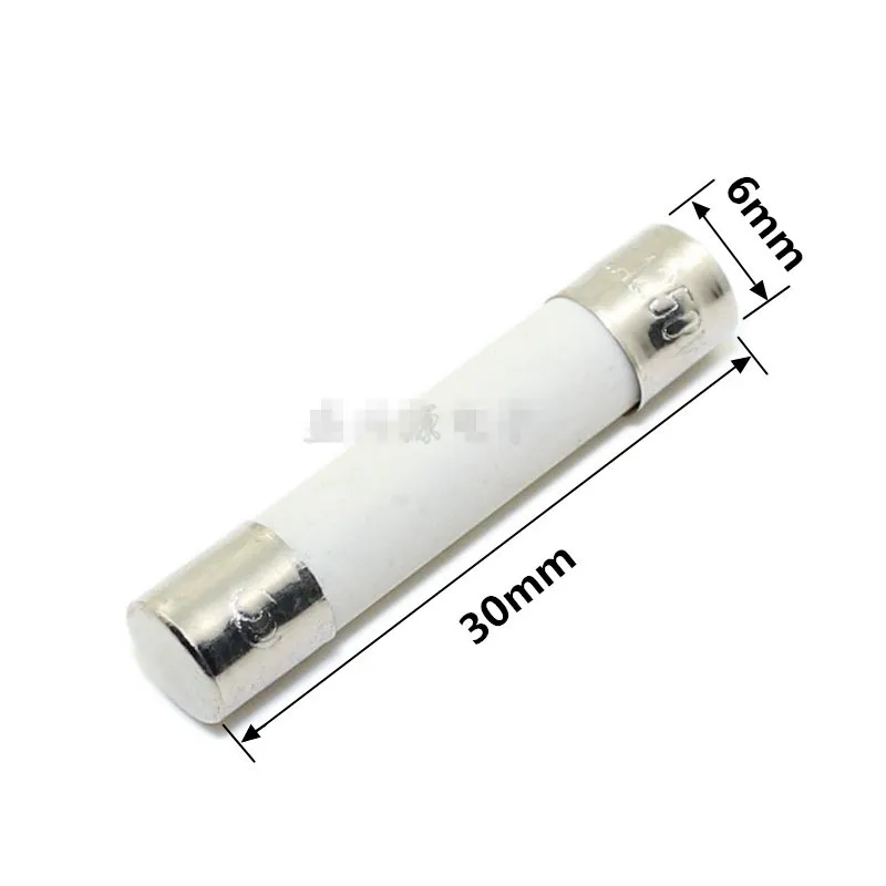 100 Pcs Fast Blow Ceramic Fuses 0.5A 1A  2A 3A 4A 5A 6A 7A 8A 10A 15A 20A  250V 6mm x 30mm