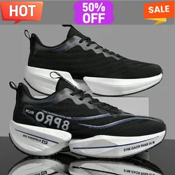 Running Sports Shoes Men Casual Marathon Carbon Plate Air Cushion Ultralight Women's Comfortable Athletic Nonskid Tenis Sneakers