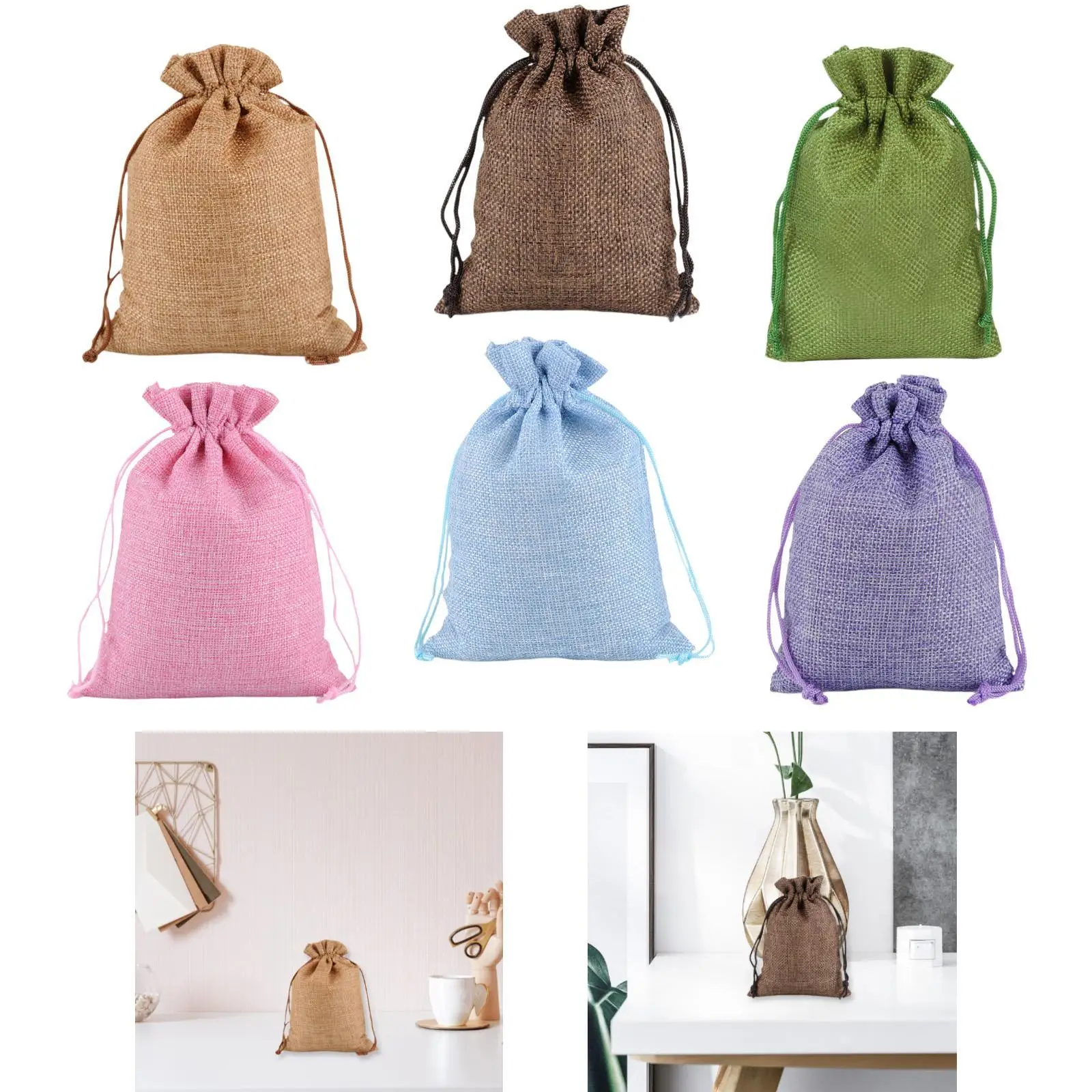 Sacchetti regalo da 50 pezzi con sacchetto per dolcetti con coulisse per generi alimentari, compleanni, Natale