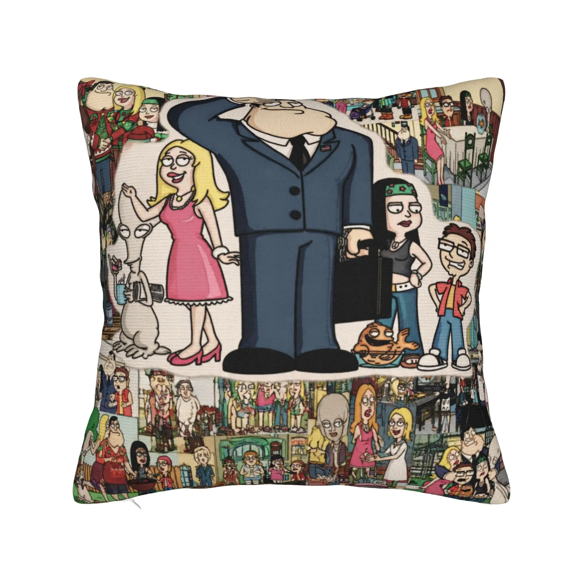 Bed Decorations Americans Dads cartoon Pillowcases Accessories  Pillow Covers Zippered Multi-Size