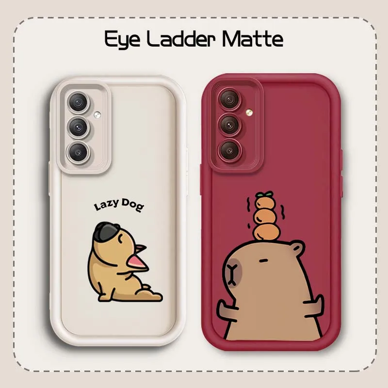 

Cartoon Capybara Cute Popular For Samsung A71 A52 A51 A34 A33 A22 A16 A15 A13 A04 A06 Note 20 Ultra 5G Eye Ladder Phone Case