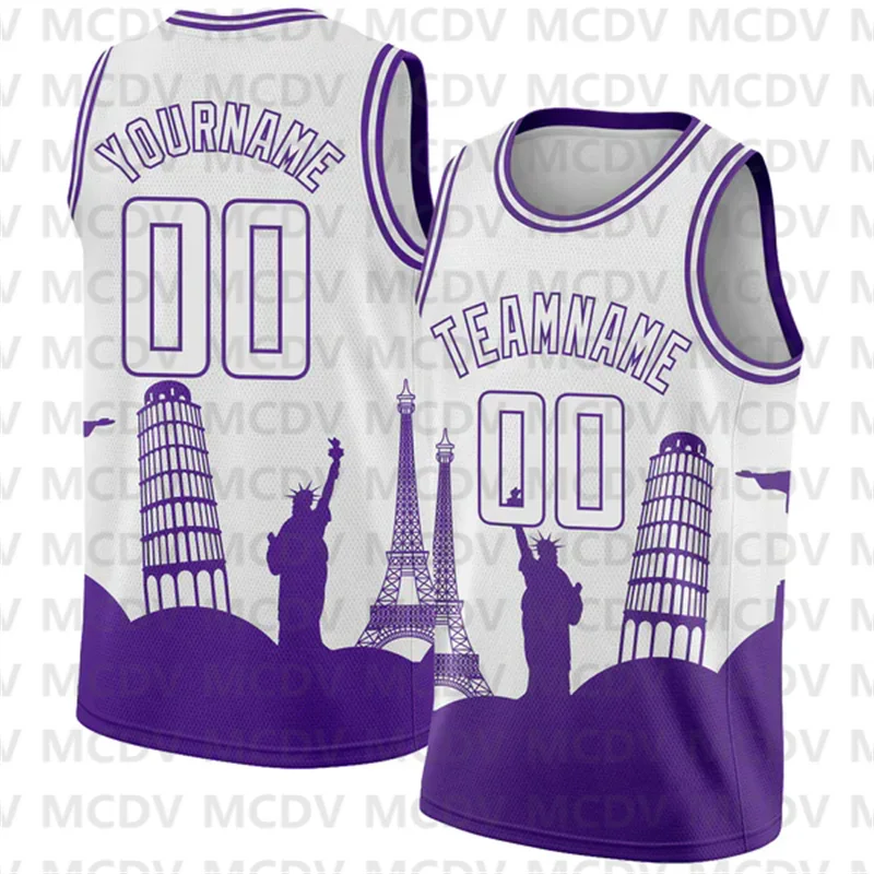 Custom Kelly Green White Holiday Travel Monuments Silhouette Authentic City Edition Basketball Jersey