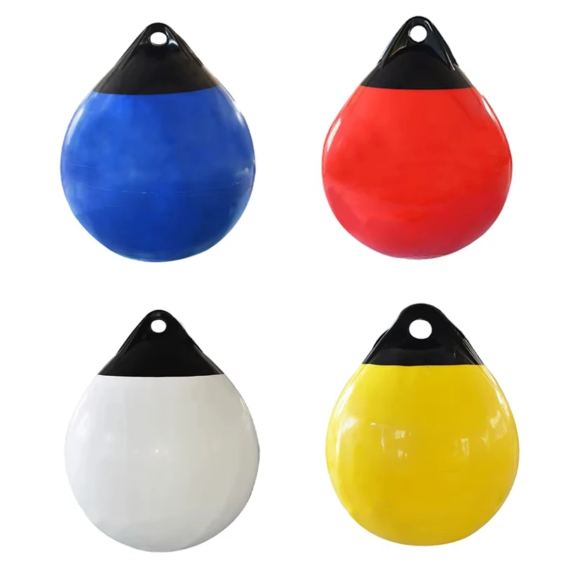 B-M Heavy Duty PVC Boat Fenders Ball Round Anchor Buoy Dock Bumper Ball Inflatable Protection Marine Mooring Buoy