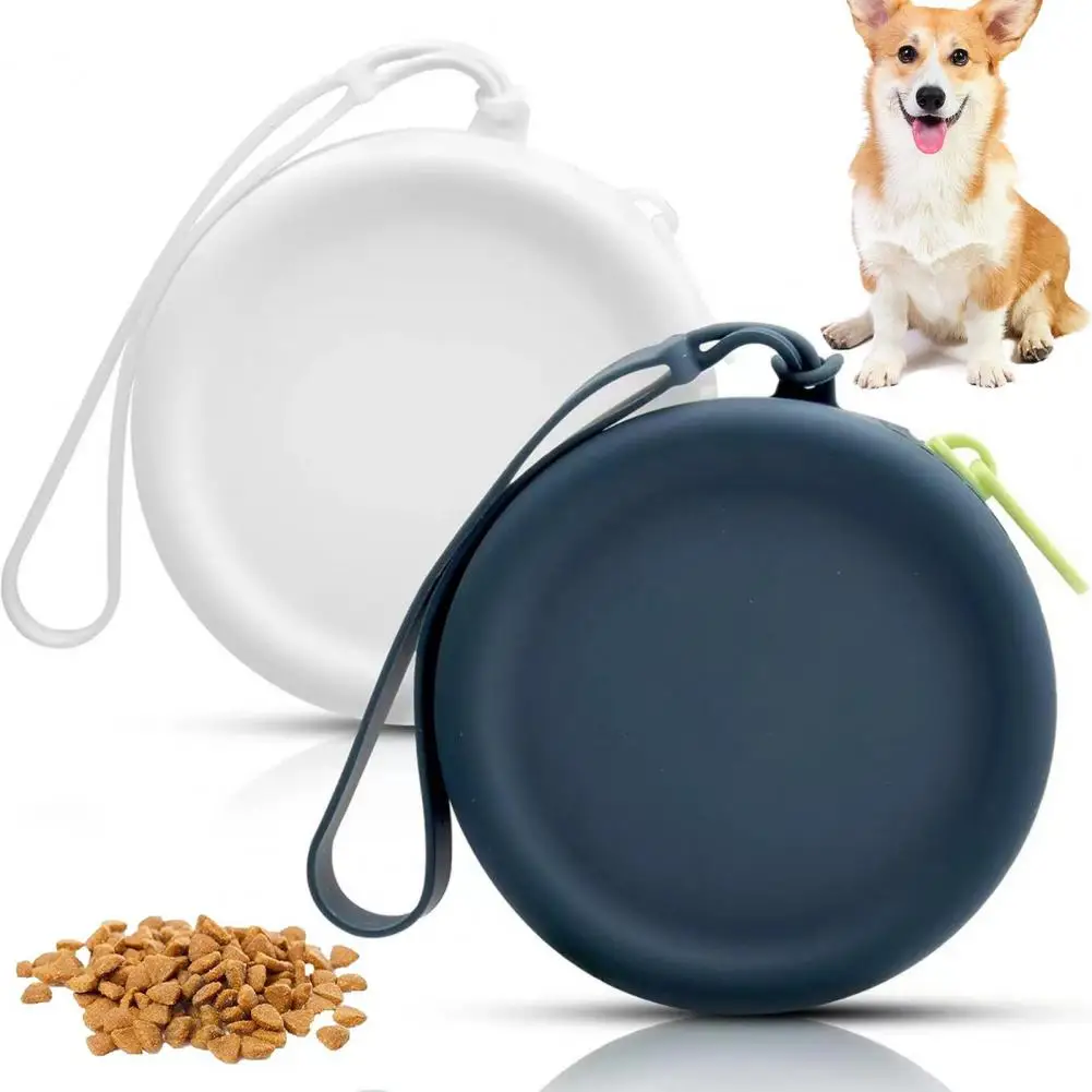 Silicone Dog Treat Pouch with Carabiner Kids Round Zipper Closure Pouch Earphone Storage Bag Pocket Size Dog Cat Snack Bag