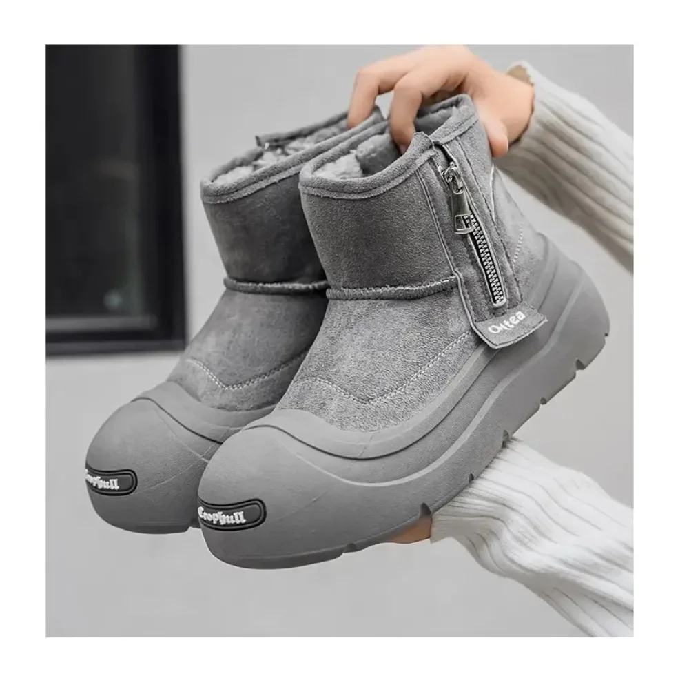 

2025 Women’s Winter Snow Boots Warm Fur Lnsole Side Zipper Warm Fur Lining Rubber Sole Anti Slip Comfortable For Fall Outdoor