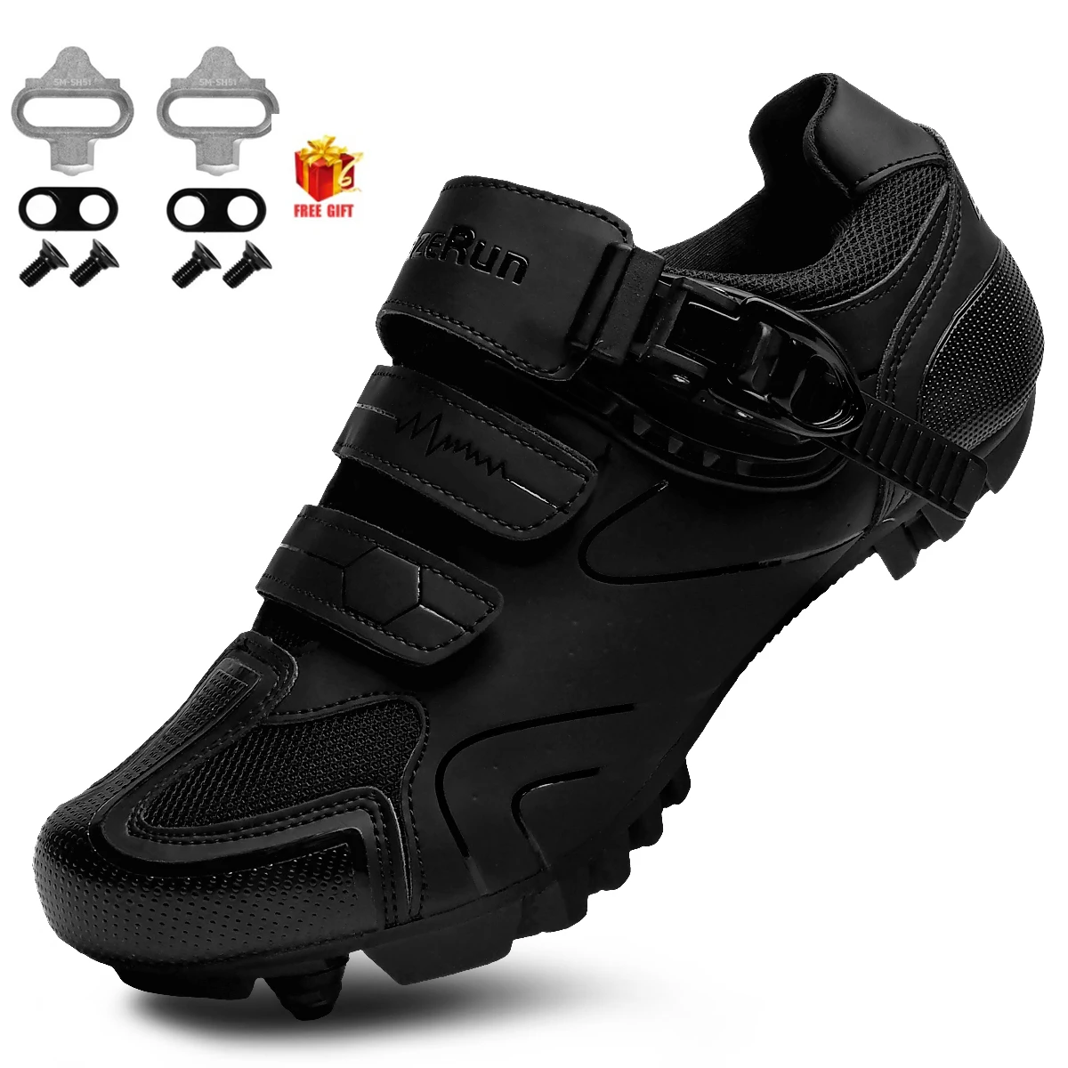 Neue Herren-Fahrradschuhe, praktische Damenschuhe mit doppelter drehbarer Schnalle, Rennradschuhe, Outdoor-Sport- und Freizeitschuhe – Detail 4