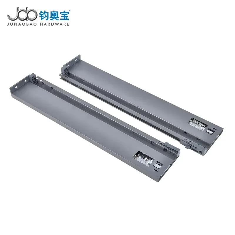 Heavy Duty Metal Drawer Slides 500mm Double Wall Hidden Cabinet Rail Multi Box Soft Close Mechanism for Kitchen Furniture