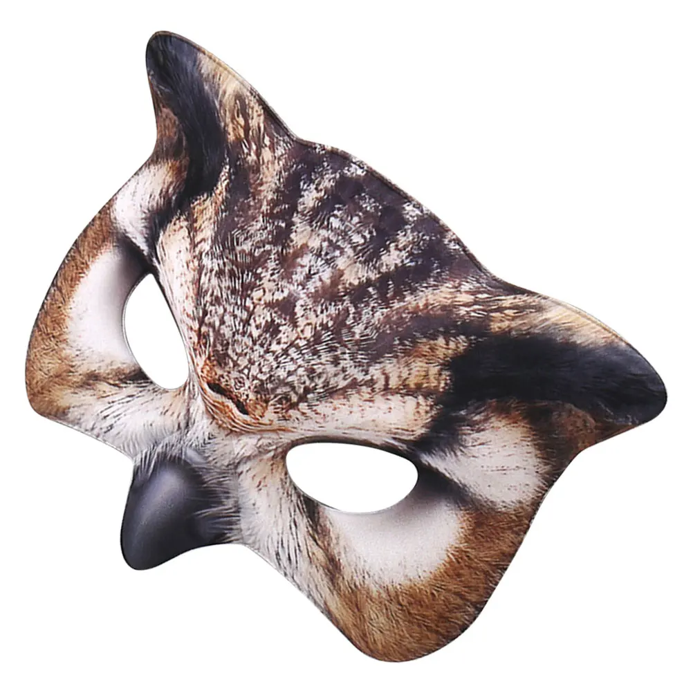 

Owl Mask Animal Masquerade Costume for Halloween Hairy Scary Masks Eva Cosplay Man Half