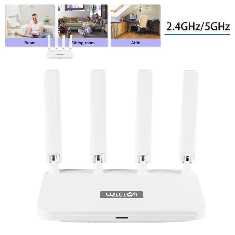 

Gigabit Wireless Router wireless signal repeater wifi extender 2.4GHz/5GHz WiFi Router with External Antenna RJ-45 LAN Adapter