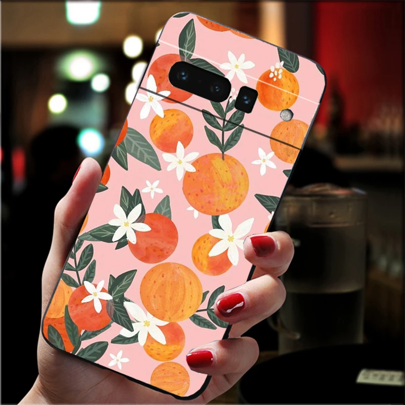 Orange Fruit Phone Case For Google Pixel 8A 8 7 Pro 7A 7 6A 6 Pro 5A 4A 3A Pixel 5 6 4 3 3A XL