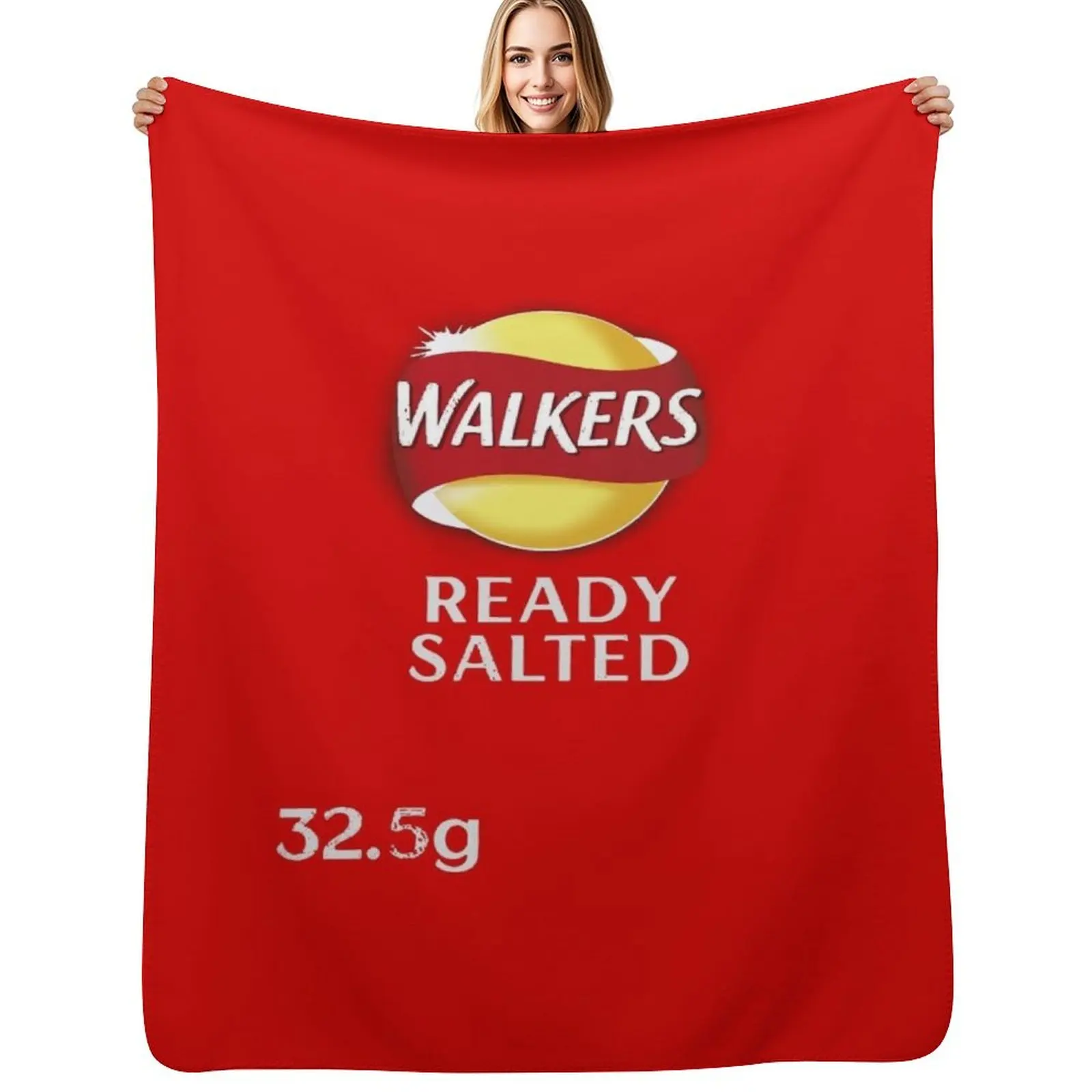 

Walkers Ready Salted Crisps design Throw Blanket Soft Bedroom Blanket for Night Sleeping