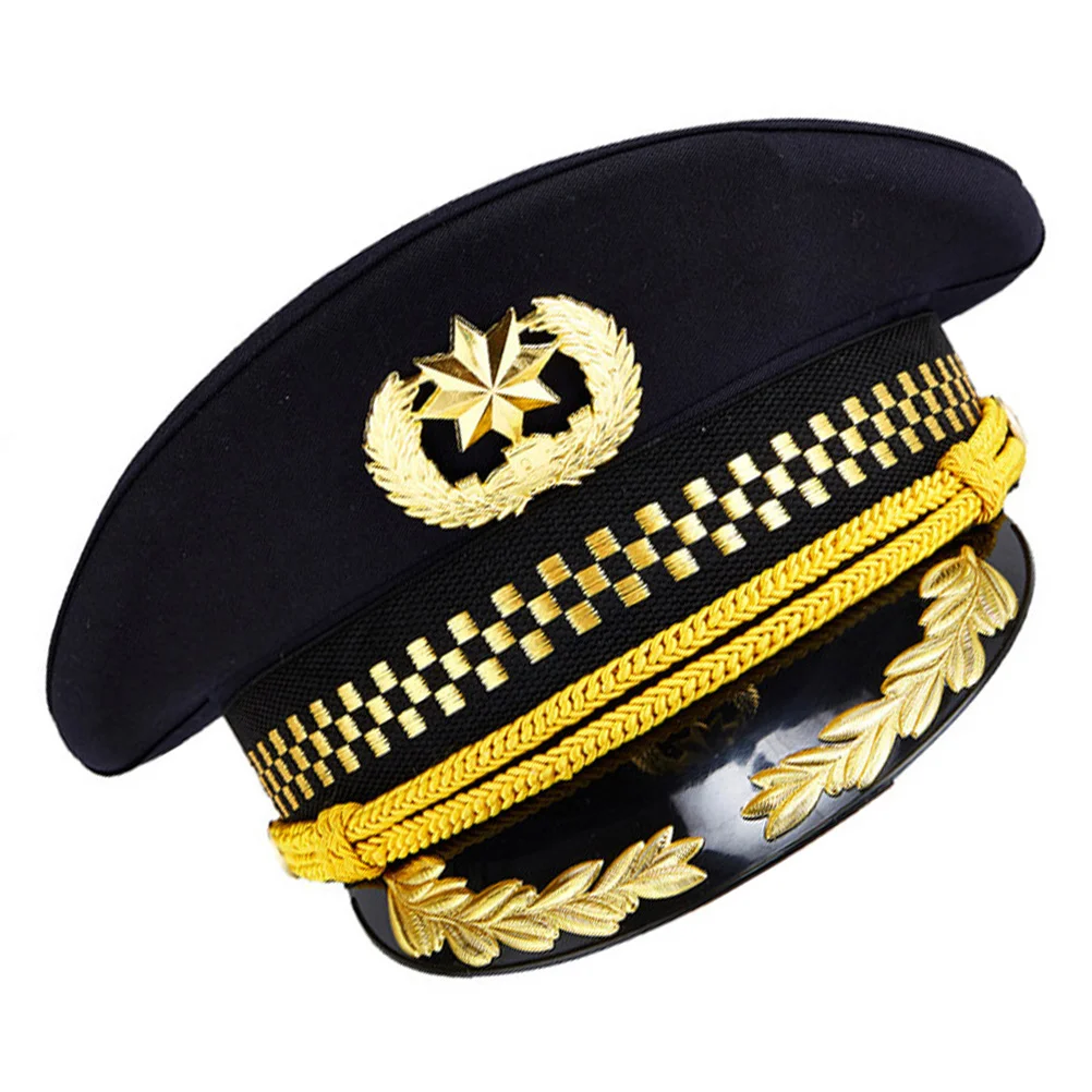 

1pc Hat Airline Captain Uniform Mens Pilots Costume Cosplay Props Lightweight Comfortable Stylish Creative Role