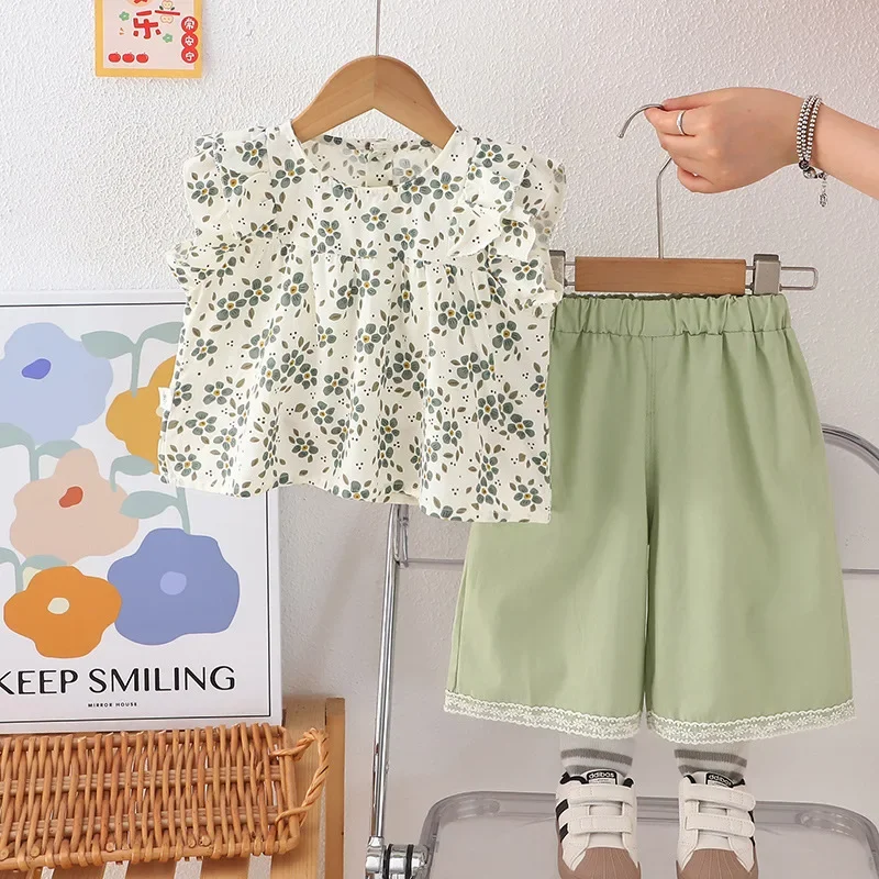 

New Summer Baby Clothes Suit Children Cute Vest Shorts 2Pcs/Sets Kids Girls Clothing Infant Fashion Costume Toddler Tracksuits