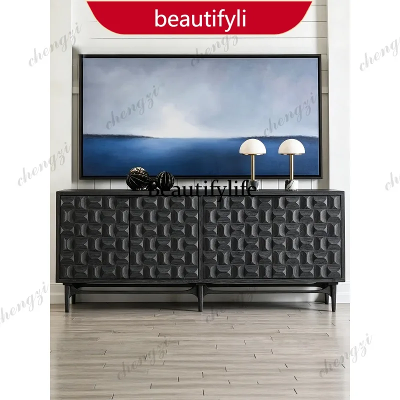 M45 French retro side cabinet geometric creative storage cabinet designer porch locker