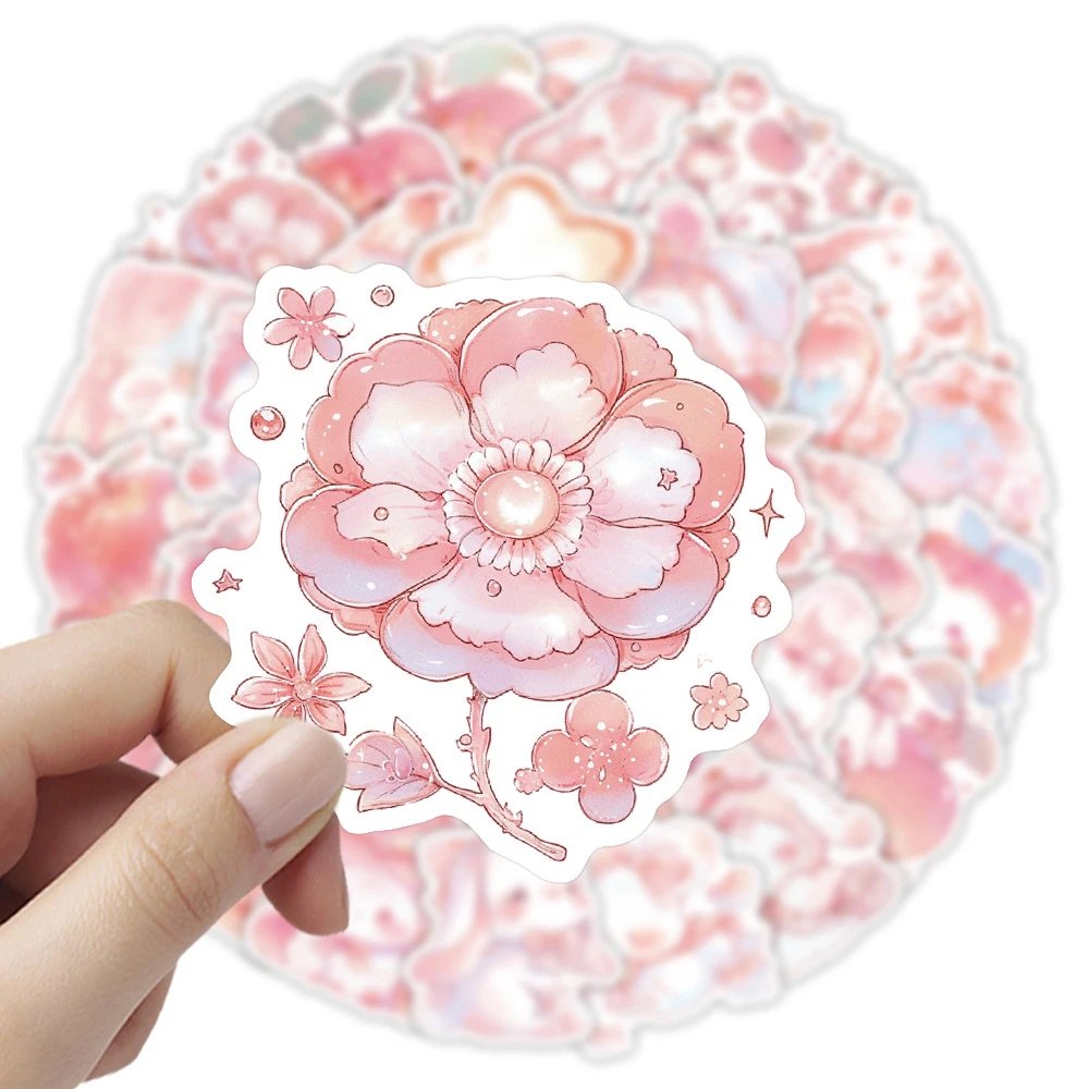 10/30/54pcs Leuke Roze Perzik Konijn Cartoon Stickers Esthetische Decals voor Laptop Telefoon Skateboard Kawaii graffiti Sticker Kid Speelgoed