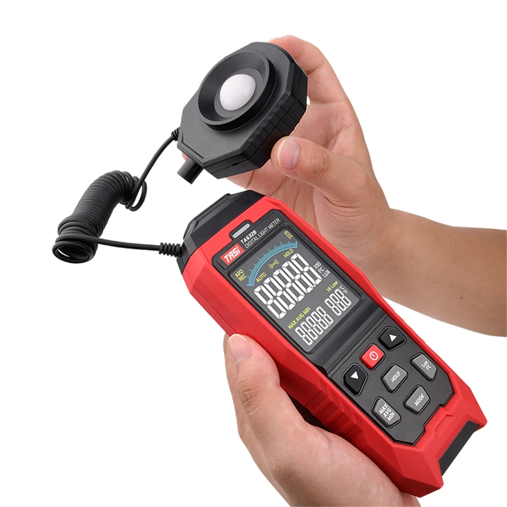 Imagem -04 - Tasi Ta632a b Medidor de Luz Digital Fotografia Luxmeter Sonda Destacável Iluminômetro Lux fc Fotômetro Enviromental Tester