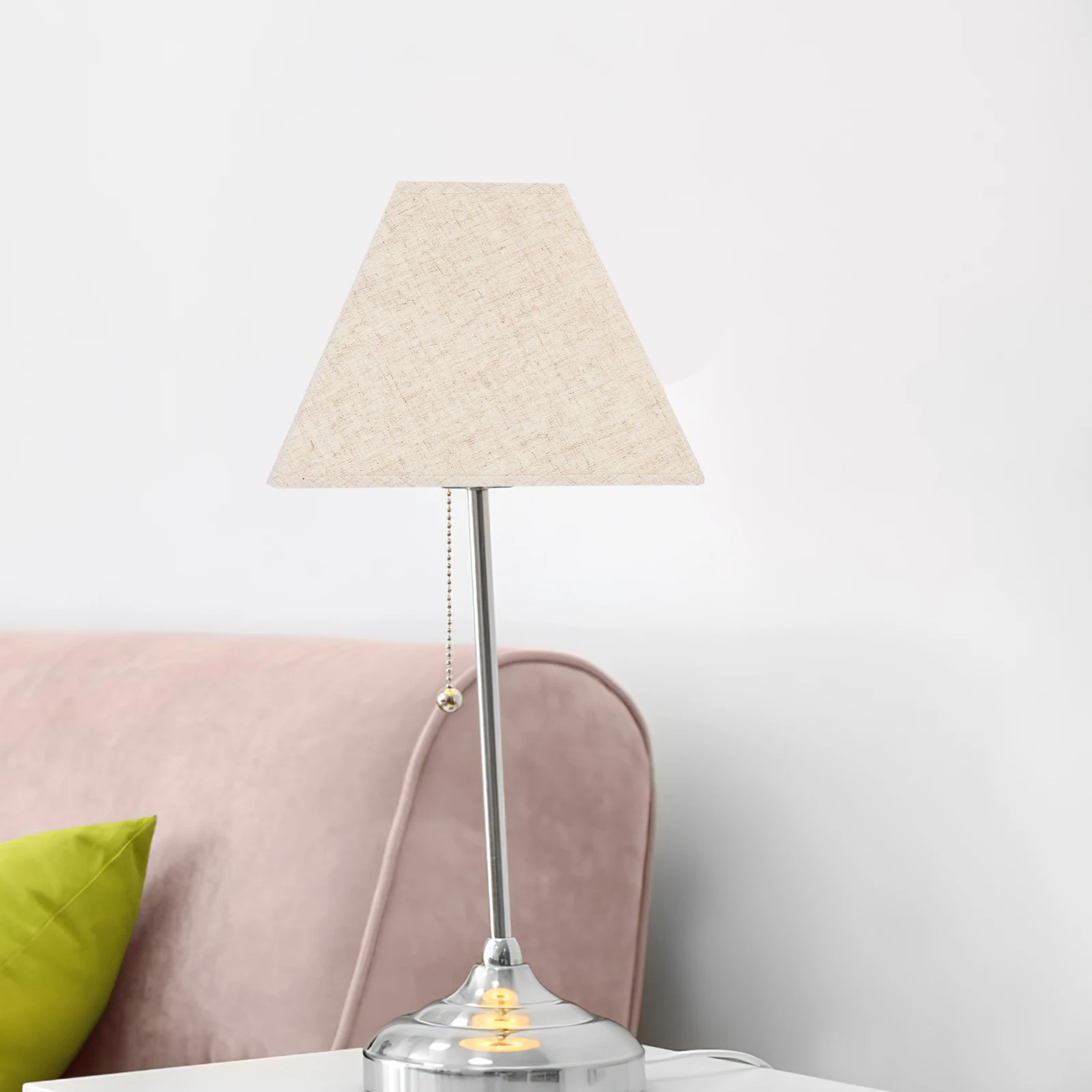 

Fabric Lampshade Premium Material Bell Small Cover Burlap Simple Style Lampshades for Table Barrel Light Bulb Diffuse Lighting