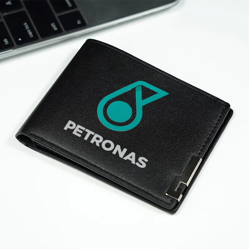 PETRONAS-LOGO, EMBELLIERT, SLANKE BRIEFTASCHE FÜR HERREN, PU-LEDER, LANGLEBIG, LEICHT, BUSINESS-STIL, KOMPAKTES DESIGN FÜR TÄGLICHEN GEBRAUCHEN