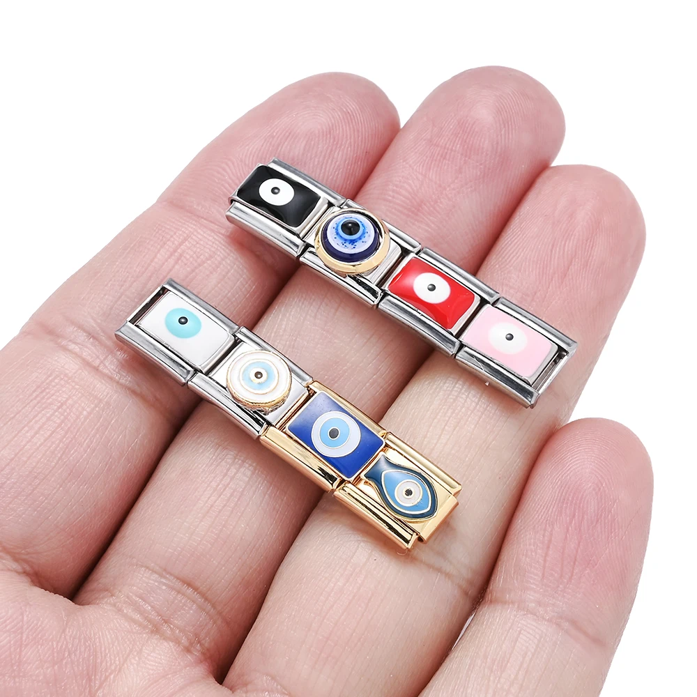 Evil Eye Stitching Bracelet Module for DIY Jewelry Making