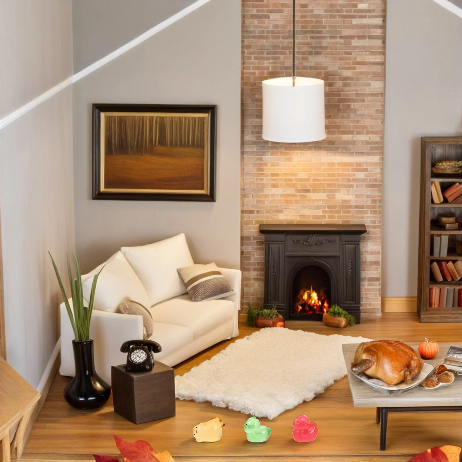 

12Pcs Luminous Mini Resin Chicken Decor Tiny Glow in The Dark Chickens for Fairy Garden Micro Landscape DIY Party