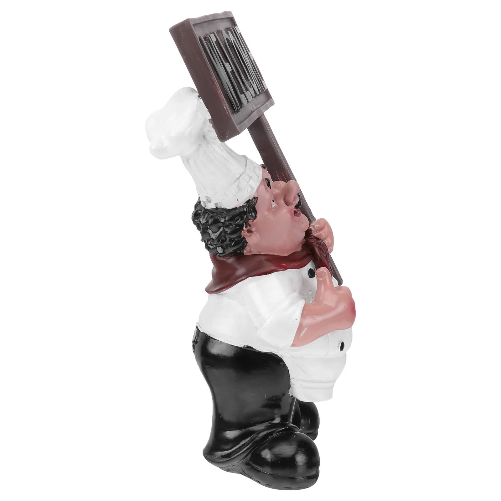 

Chef Figure Ornament in Blackboard Style Resin Craft for Restaurant Doorway Decor Stylish Home Office Desk Accessory Brighten