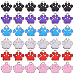 10Pcs Lovely Enamels Dog Paw Print Pendant for Jewelry Making Footprint Charms Women's Bracelet Necklace Earrings Accessories