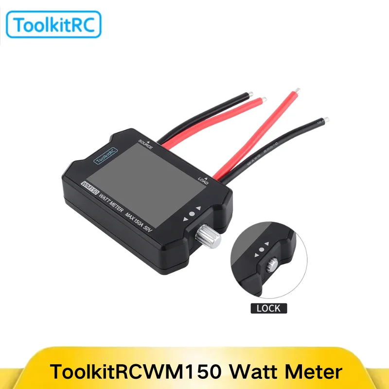 ToolkitRC WM150 150A 50V 와트 미터 전력 분석기, 전압 전류 PWM 테스터용 LCD 디스플레이, RC FPV 드론 부품