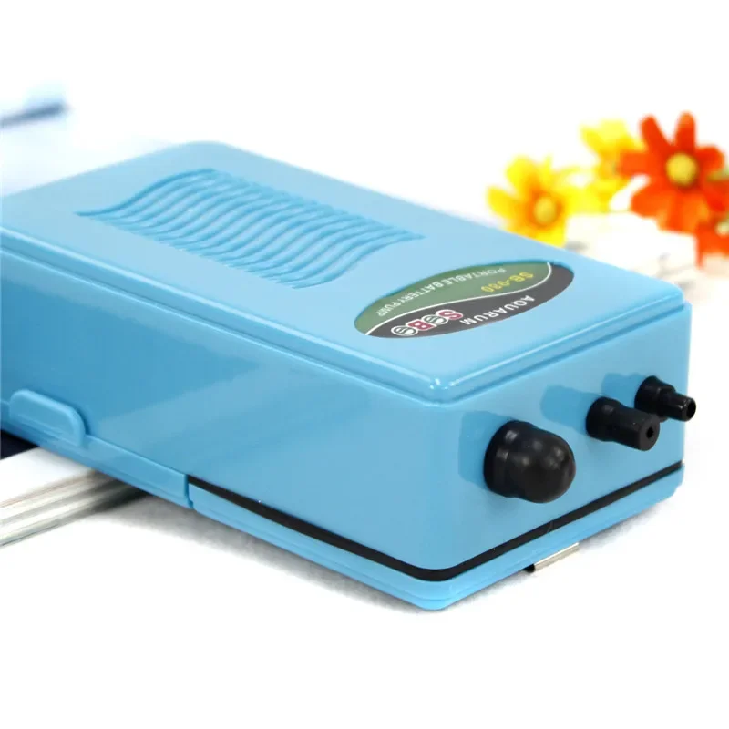 Use 10 Hours Dry Battery Cell Aquarium Air Pump Ultra Silent Single Outlet Battery Operated Fish Tank  Air Stone